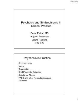 Psychosis and Schizophrenia in Clinical Practice Psychosis in Practice