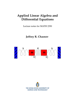 Applied Linear Algebra and Differential Equations