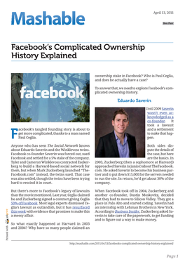Facebook's Complicated Ownership History Explained