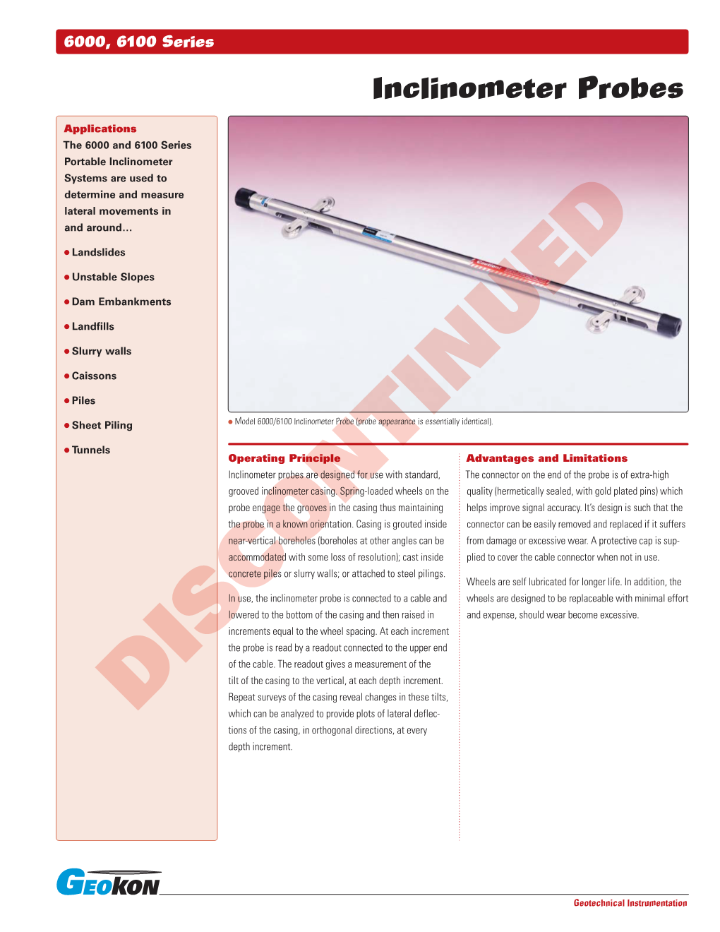 Inclinometer Probes