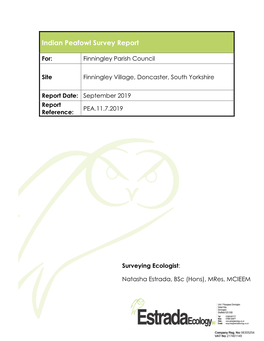 Indian Peafowl Survey Report
