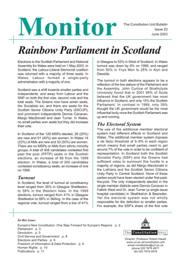 Rainbow Parliament in Scotland