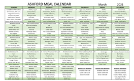 2021Ashford Meal Calendar