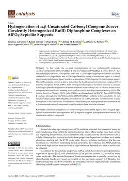 Diphosphine Complexes on Alpo4-Sepiolite Supports