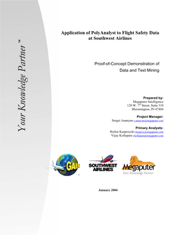 Application of Polyanalyst to Flight Safety Datat Southwest Airlines