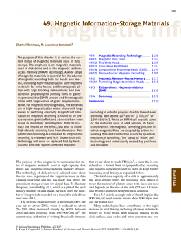 49. Magnetic Information-Storage Materials