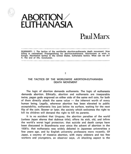 ABORTION/ EUTHANASIA Paulmarx