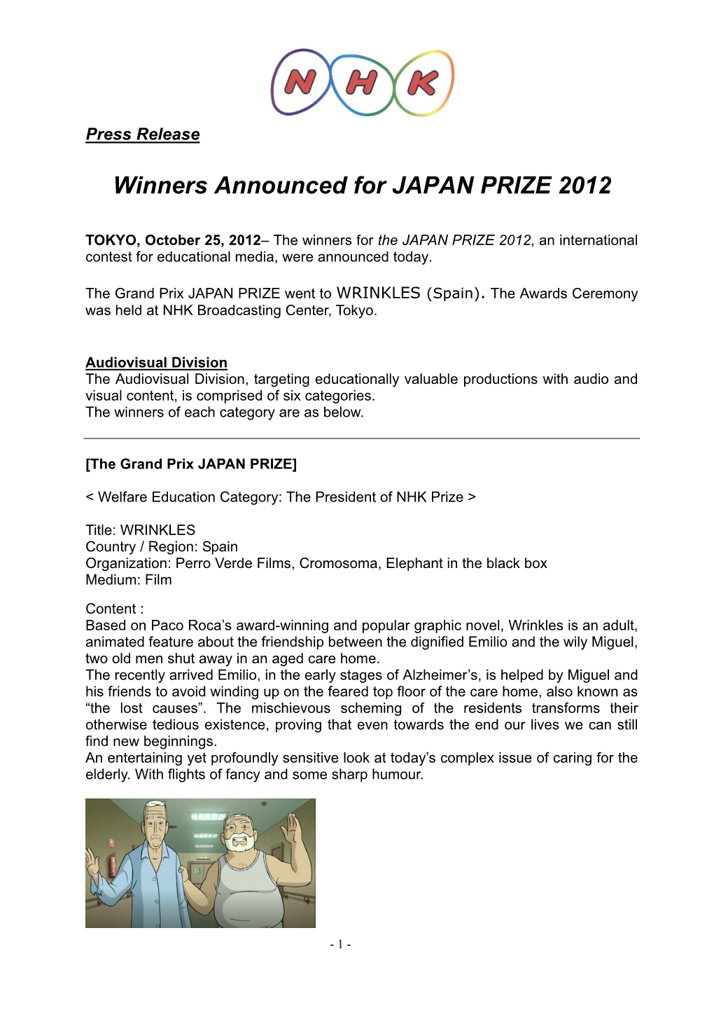 Winners Announced for JAPAN PRIZE 2012