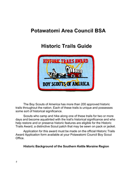 Potawatomi Area Council BSA Historic Trails Guide