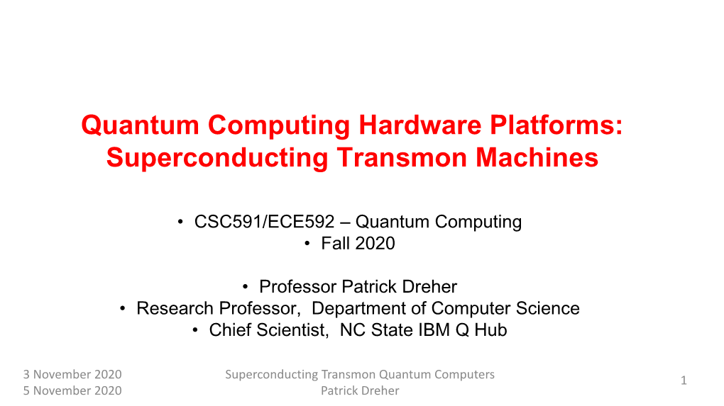 Superconducting Transmon Machines