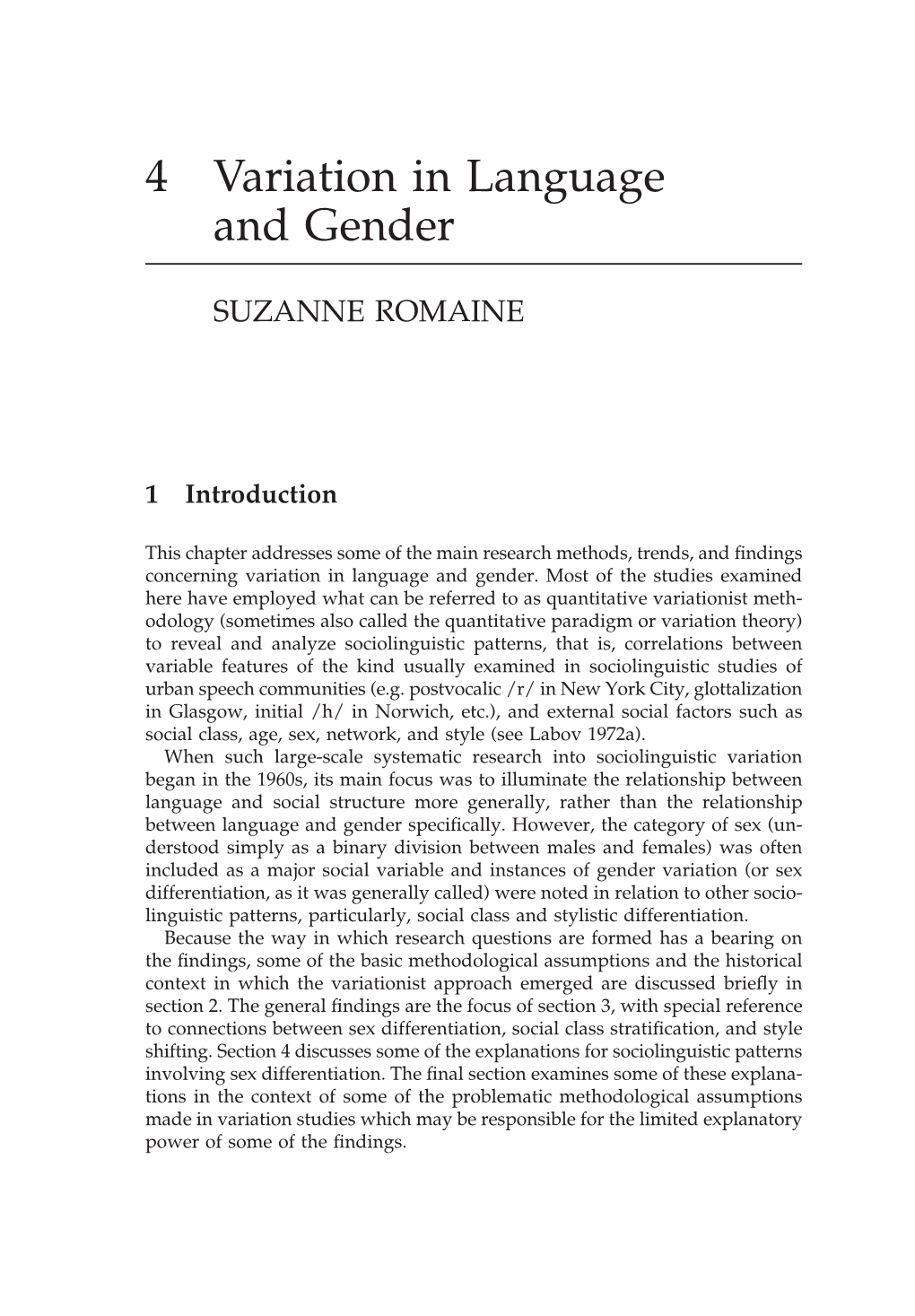 4 Variation in Language and Gender