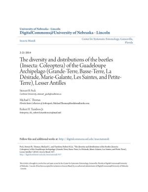 The Diversity and Distributions of the Beetles (Insecta: Coleoptera) of the Guadeloupe Archipelago (Grande-Terre, Basse-Terre, L