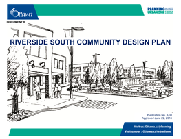 Riverside South Community Design Plan