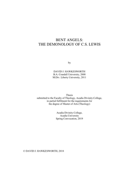 The Demonology of Cs Lewis