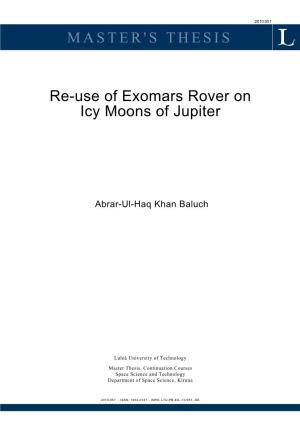 MASTER's THESIS Re-Use of Exomars Rover on Icy Moons of Jupiter