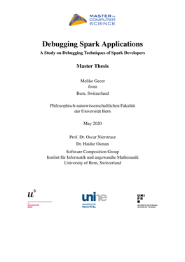Debugging Spark Applications a Study on Debugging Techniques of Spark Developers