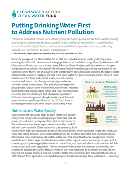 Putting Drinking Water First to Address Nutrient Pollution