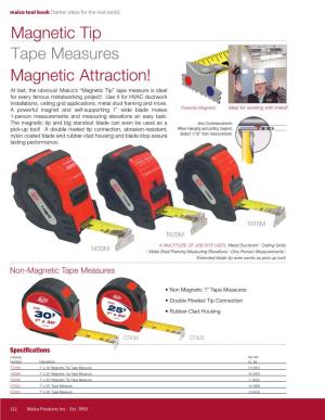 Magnetic Tip Tape Measures
