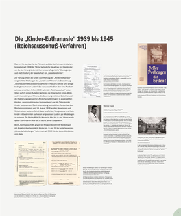 7 Das Amt Iib Der „Kanzlei Der Führers“ Und Das Reichsinnenministerium Bereiteten Seit 1938 Die Tötung Behinderter Säugli