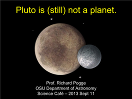 Pluto Is (Still) Not a Planet