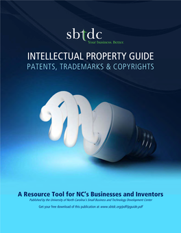 SBTDC Intellectual Property Guide: Patents, Trademarks & Copyrights