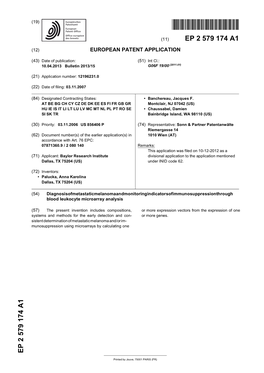 Diagnosis of Metastatic Melanoma and Monitoring Indicators of Immunosuppression Through Blood Leukocyte Microarray Analysis