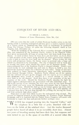 Conquest of River and Sea. (Illustrated.)