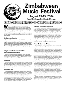 Zimfest 2004 Registration Guide