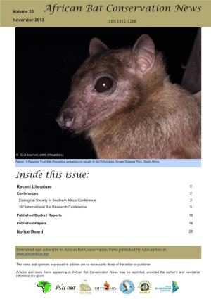 African Bat Conservation News Template