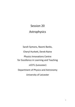 Session 20 Astrophysics