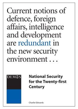 National Security for the Twenty-First Century