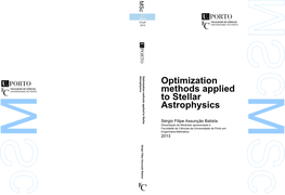 Optimization Methods Applied to Stellar Astrophysics