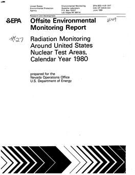 Radiation Monitoring Around United States Nuclear Test Areas, Calendar Year 1980 Prepared for the Nevada Operations Office U.S