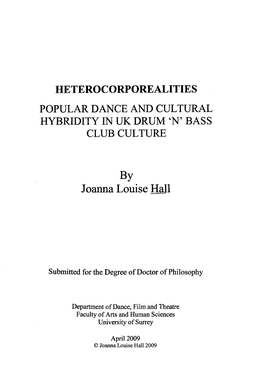 HETEROCORPOREALITIES by Joanna Louise Hall