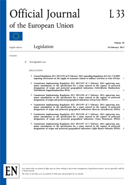 Official Journal L 33 of the European Union