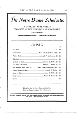 The Notre D Ame Scholastic