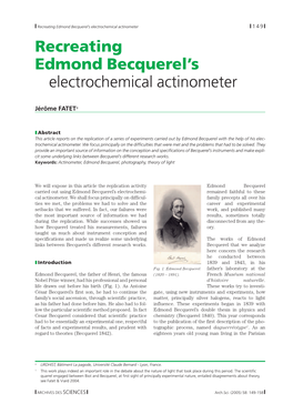 Recreating Edmond Becquerel's Electrochemical Actinometer