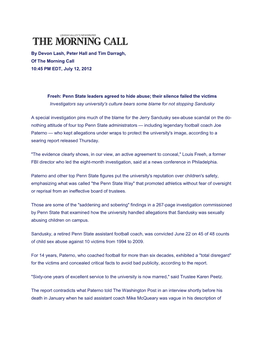 By Devon Lash, Peter Hall and Tim Darragh, of the Morning Call 10:45 PM EDT, July 12, 2012