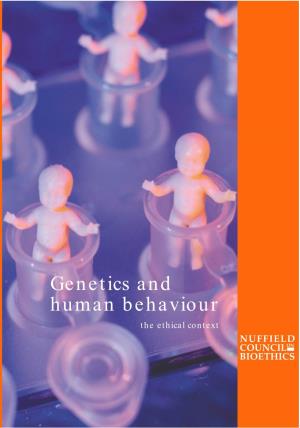 Genetics and Human Behaviour
