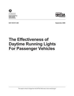 The Effectiveness of Daytime Running Lights for Passenger Vehicles