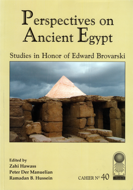 Perspectives on Ancient Egypt, STUDIES in HONOR of EDWARD