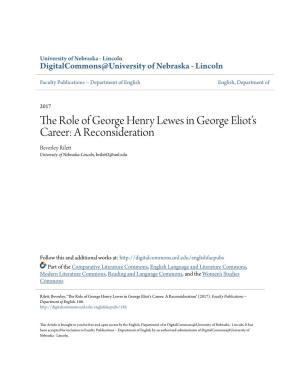 The Role of George Henry Lewes in George Eliot's Career