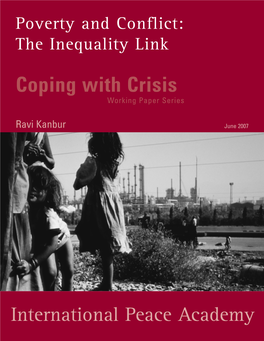 Poverty and Inequality: Concepts and Trends 1