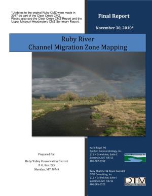 Ruby River Channel Migration Zone Mapping