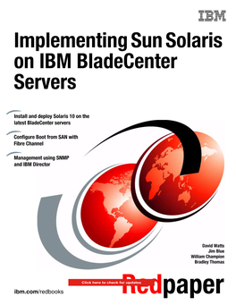 Implementing Sun Solaris on IBM Bladecenter Servers