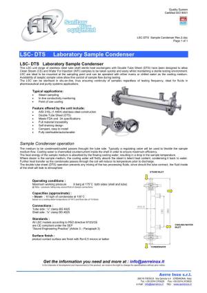 LSC- DTS Laboratory Sample Condenser