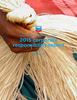 2015 Corporate Responsibility Report: Chevron Latin America