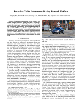 Towards a Viable Autonomous Driving Research Platform