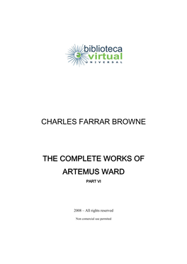 Charles Farrar Browne The