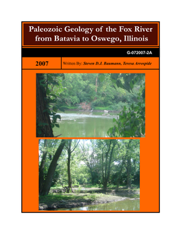 Paleozoic Geology of the Fox River from Batavia to Oswego, Illinois